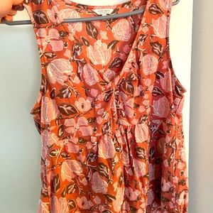 Lucky Brand Floral knot Blouse